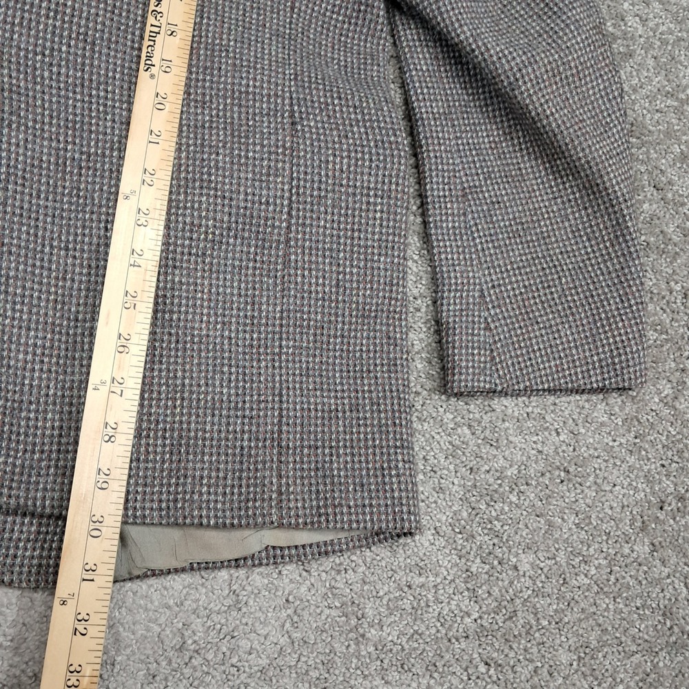 Wentworth Mens Grey Brown Houndstooth Two Button Blazer Sport Coat Jacket - Picture 8 of 10